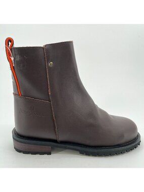 Juno Jones Meti Womens Size 6.5 Dark Brown Leather Steel Toe Safety Work Boots